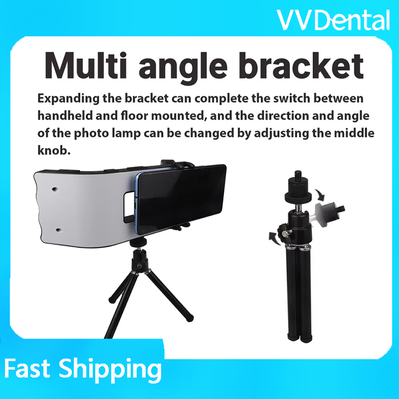 Teeth Whitening For Photos - 口腔内歯科用写真撮影ライト 20個のLED搭載 5段階の明るさ調整機能付き 口腔内充填・歯のホワイトニング・比較写真用ランプ