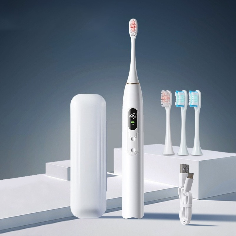 Electric Toothbrush Sonic - 2026 スマートディスプレイ電動歯ブラシ、ビジュアルソニックソフトブラシ防水歯ブラシ