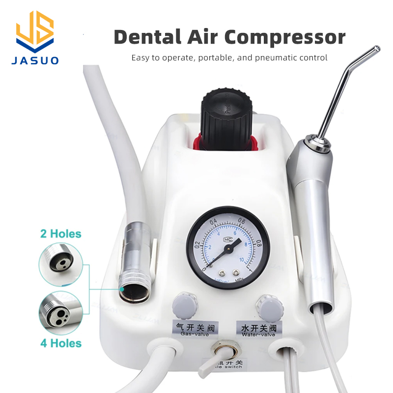 Teeth Whitening That Works - 歯科用エアコンプレッサー付きポータブルタービンユニット,歯のホワイトニング機器,プラスチックシェル歯科,3方向注射器,2/4穴,作業