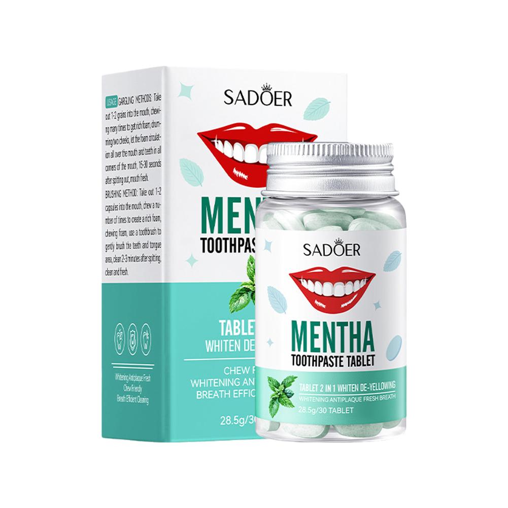 Teeth Whitening Levels - ミント固体歯磨き粉タブレットミントフレーバー歯息マウスウォッシュ煙除去悪いホワイトニング新鮮な炭の汚れ