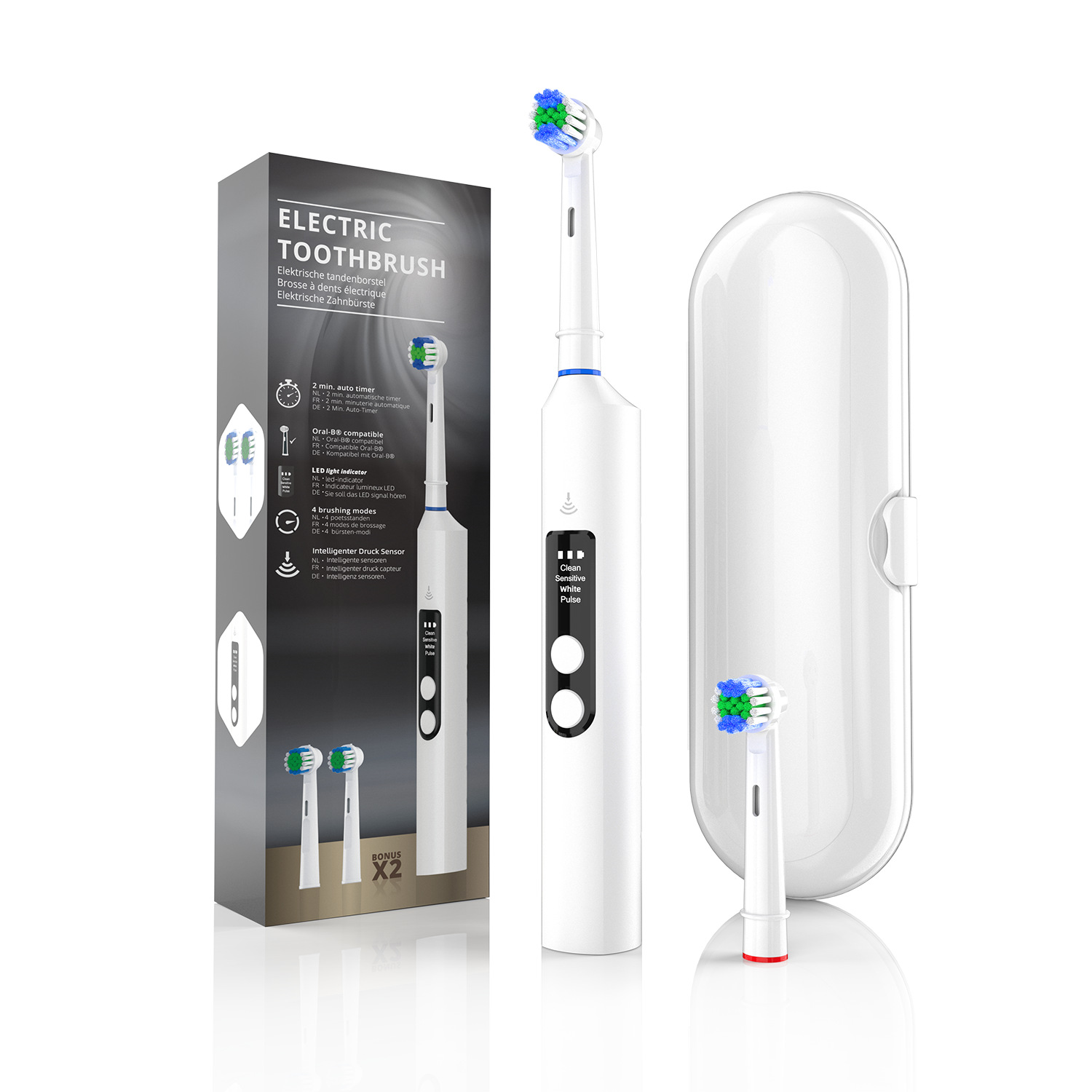 大人用ワイヤレス充電式全自動スマート電動歯ブラシ、ソフトブラ - Electric Toothbrush Sonic のレビューと価格