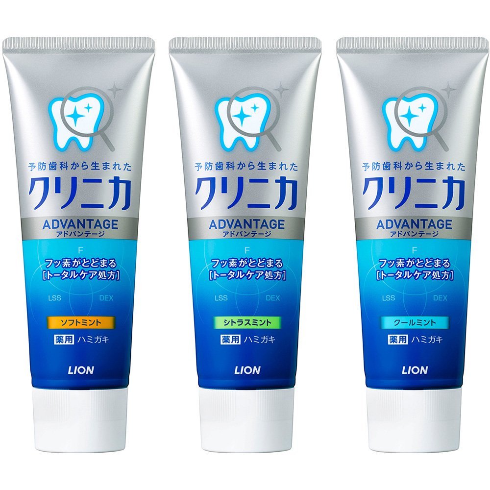 日本のライオンクリニカミント歯磨き粉,3個,歯のホワイトニン - Teeth Whitening Japan のレビューと価格