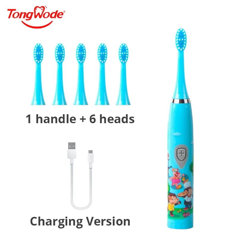 子供ソニック電動歯ブラシカラフルな漫画子供のための USB  - Electric Toothbrush Sonic のレビューと価格