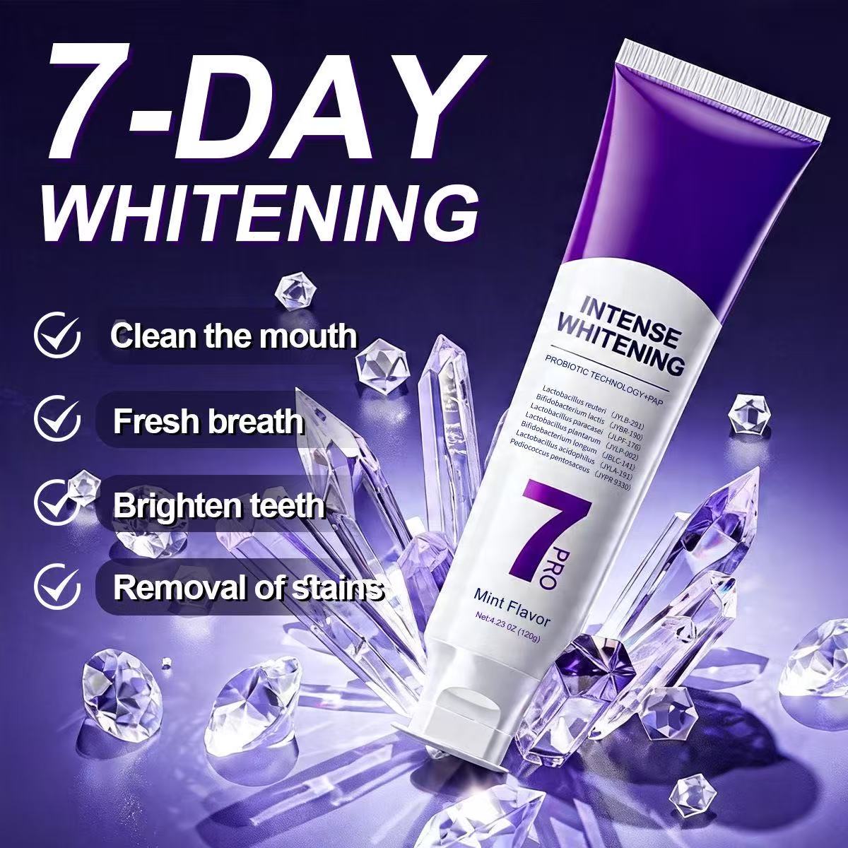 7-Pro プロバイオティクスホワイトニング歯磨き粉：黄ばみ - Teeth Whitening That Works のレビューと価格