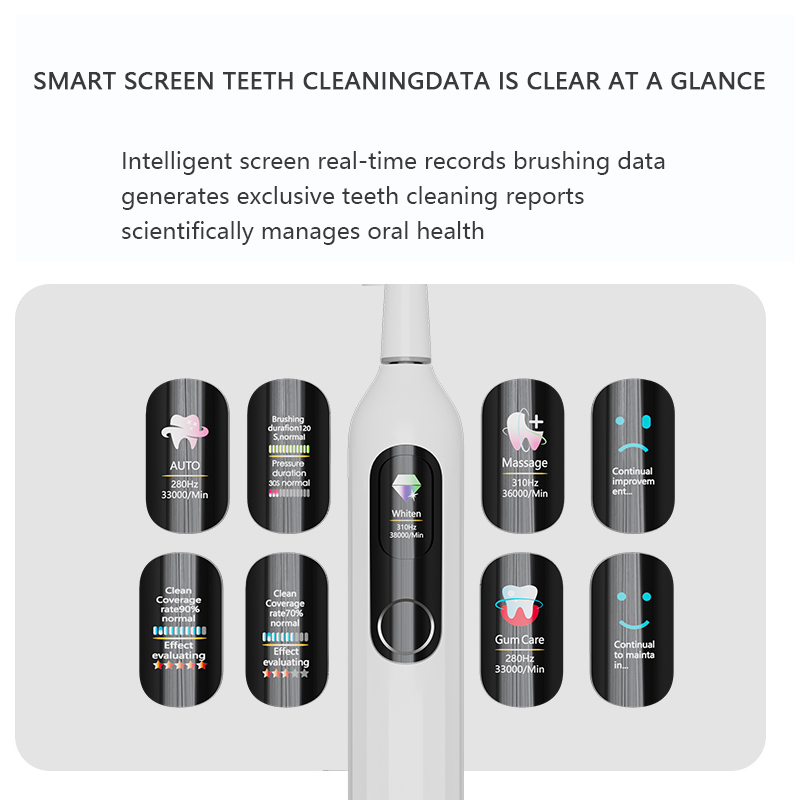 音波振動電動歯ブラシスマート 5 モード IPX7 防水 L - Electric Toothbrush Sonic のレビューと価格