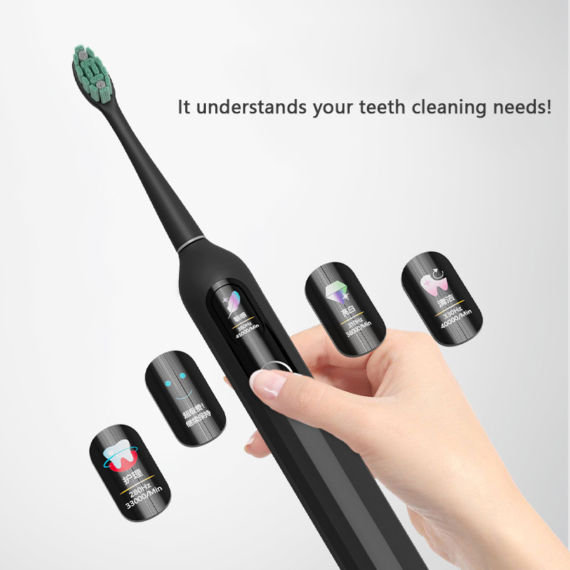 音波振動電動歯ブラシスマート 5 モード IPX7 防水 L - Electric Toothbrush Sonic のレビューと価格