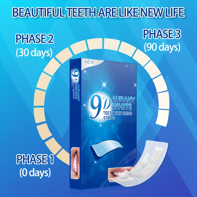 9D Aurany ホワイト歯ホワイトニング ストリップ 2 - Teeth Whitening Gels のレビューと価格