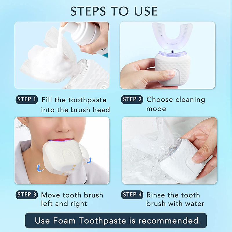 U字型充電式ライトクイックホワイトニング歯のホワイトナー、プ - Teeth Whitening From Home のレビューと価格