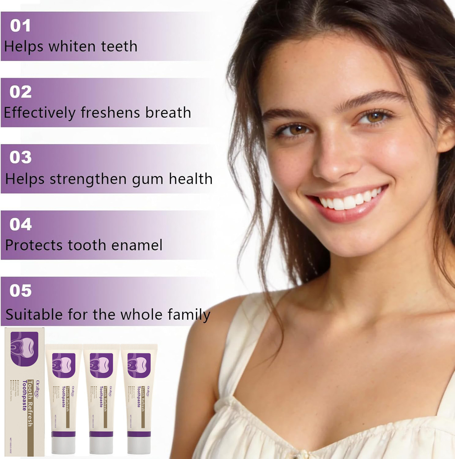 歯を白くするミント歯磨き粉、天然オーラルケア、エナメル質修復 - Teeth Whitening That Works のレビューと価格