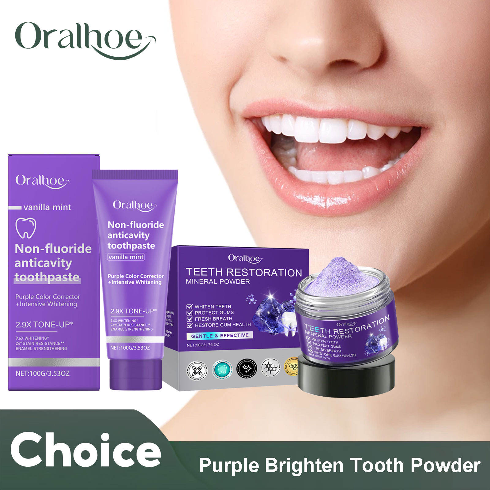 歯の修復ミネラルパウダー,歯のホワイトニング,汚れの除去,口 - Teeth Whitening From Home のレビューと価格