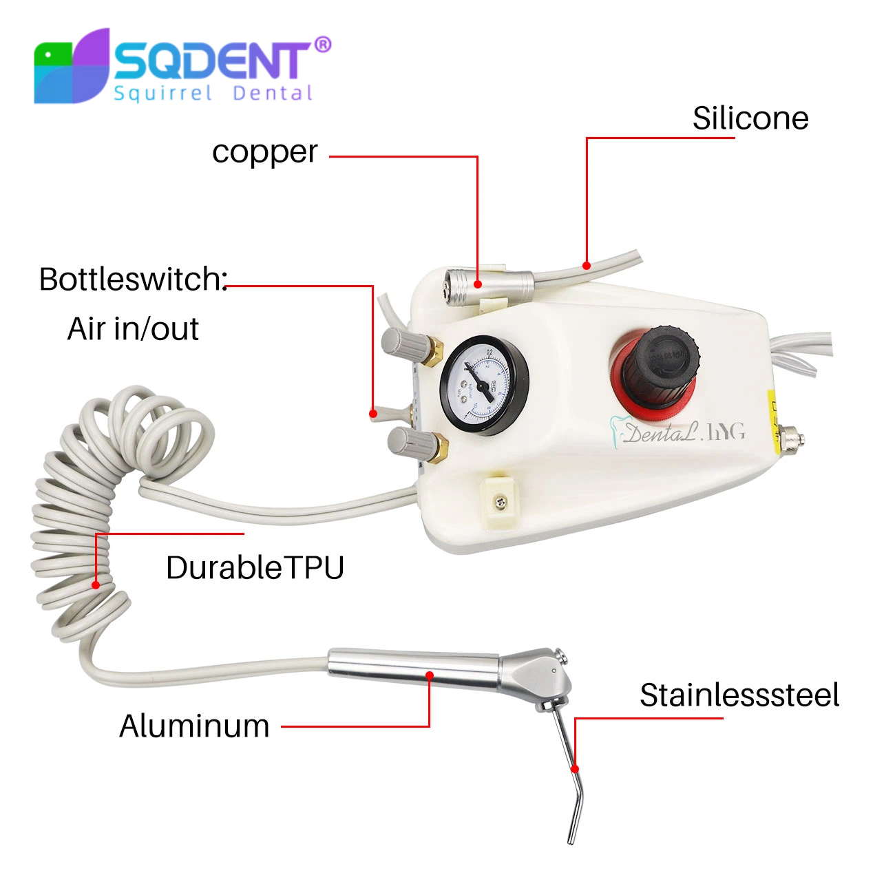 ポータブル歯科用タービンユニット、エアコンプレッサーと連携、 - Teeth Whitening That Works のレビューと価格