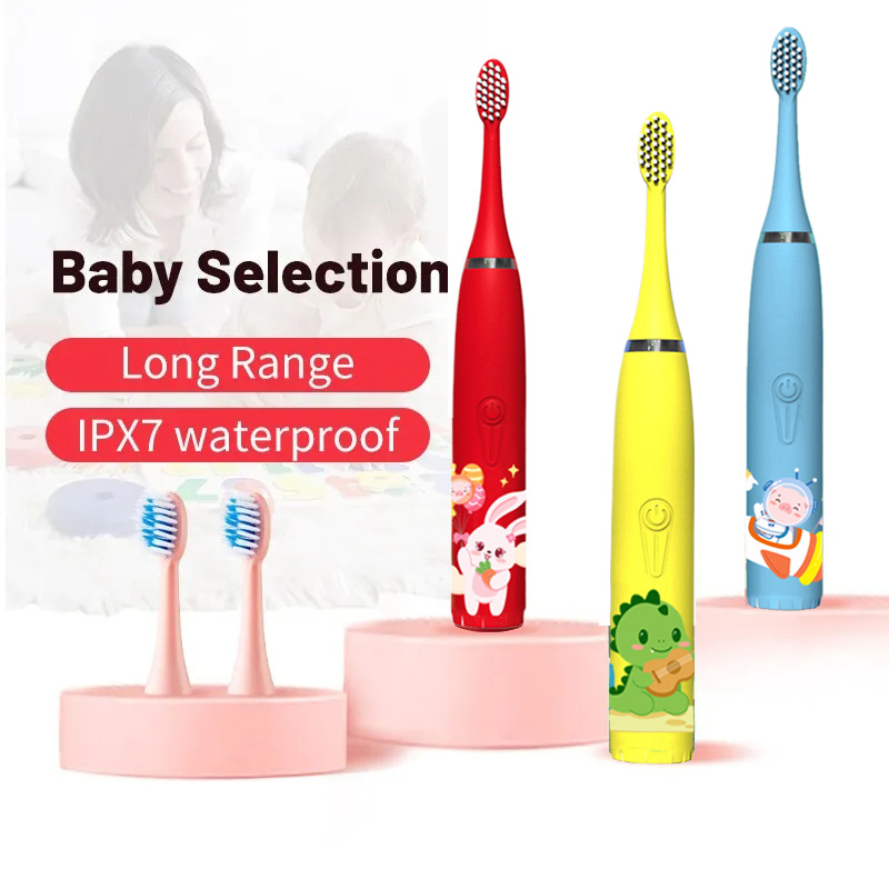 子供のための交換用ヘッド付き電動歯ブラシ,充電式,カラフル, - Electric Toothbrush Sonic のレビューと価格