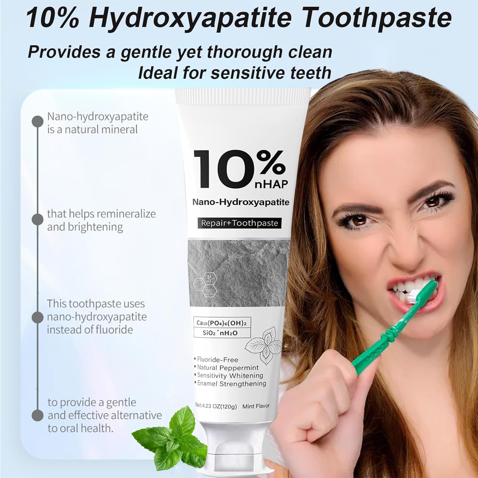 10% ナノハイドロキシアパタイト歯磨き粉歯の汚れを軽減新鮮 - Teeth Whitening That Works のレビューと価格